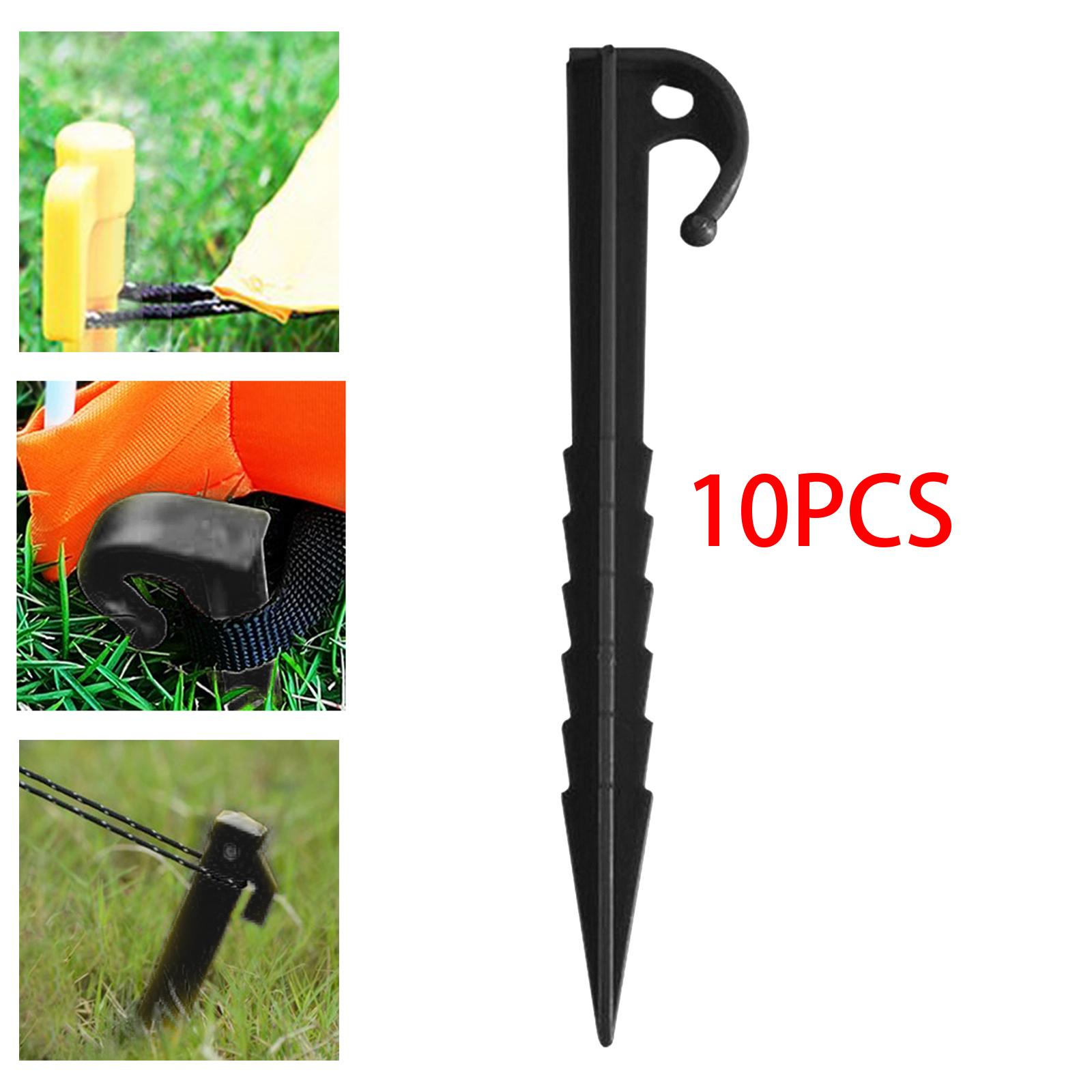 Cheap Goat Tents 10 Pieces Ultralight Tent Pegs Stake Set Tent Nails Pegs Rust Proof Ground Anchoring Pegs for Camping Beach Canopy Accessory   